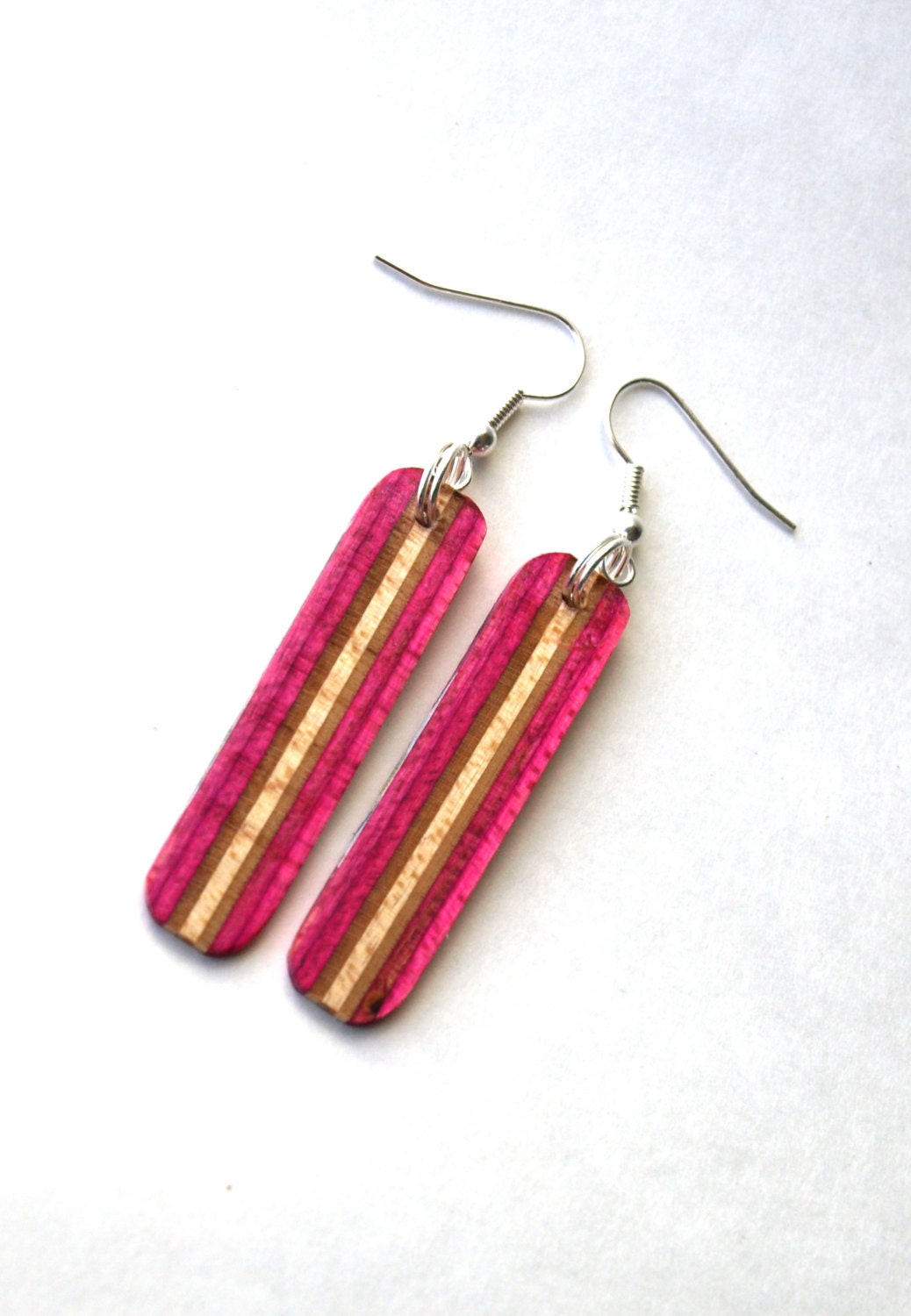 Recycled Skateboard Earrings
