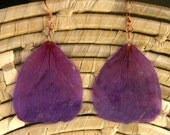 Purple Princess Flower Pressed Flower Petal Earrings