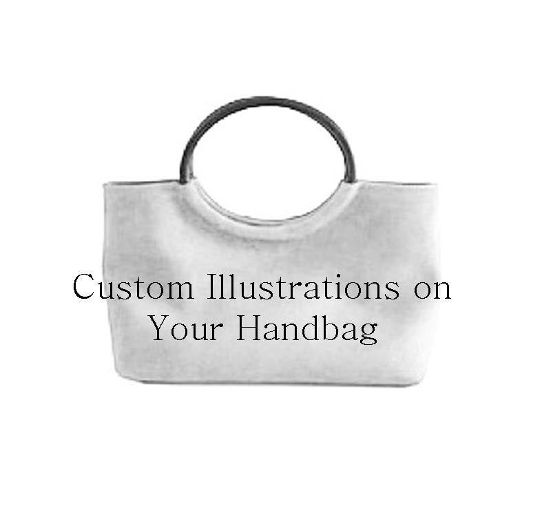 Art on Your Suede Handbag - Small One side only