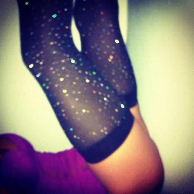 galaxy. black thigh highs crystalized by dbleudazzled.