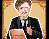 Author G K Chesterton dress up magnetic paper doll