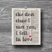 book page dictionary art print poster the day I met you I fell in love quote typography vintage decor inspirational motivational heart