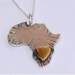 Rustic Heart Africa Necklace - Sterling Silver (925) - Brass