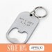 Set of 5 - GROOMSMEN GIFTS Personalized Bottle Opener Keychains