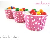 20 Dark Pink/Raspberry Polka Dot Cupcake Liners/ Candy or Nut Cups Il_170x135