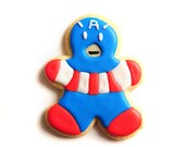 Captain America Superhero Sugar Cookies