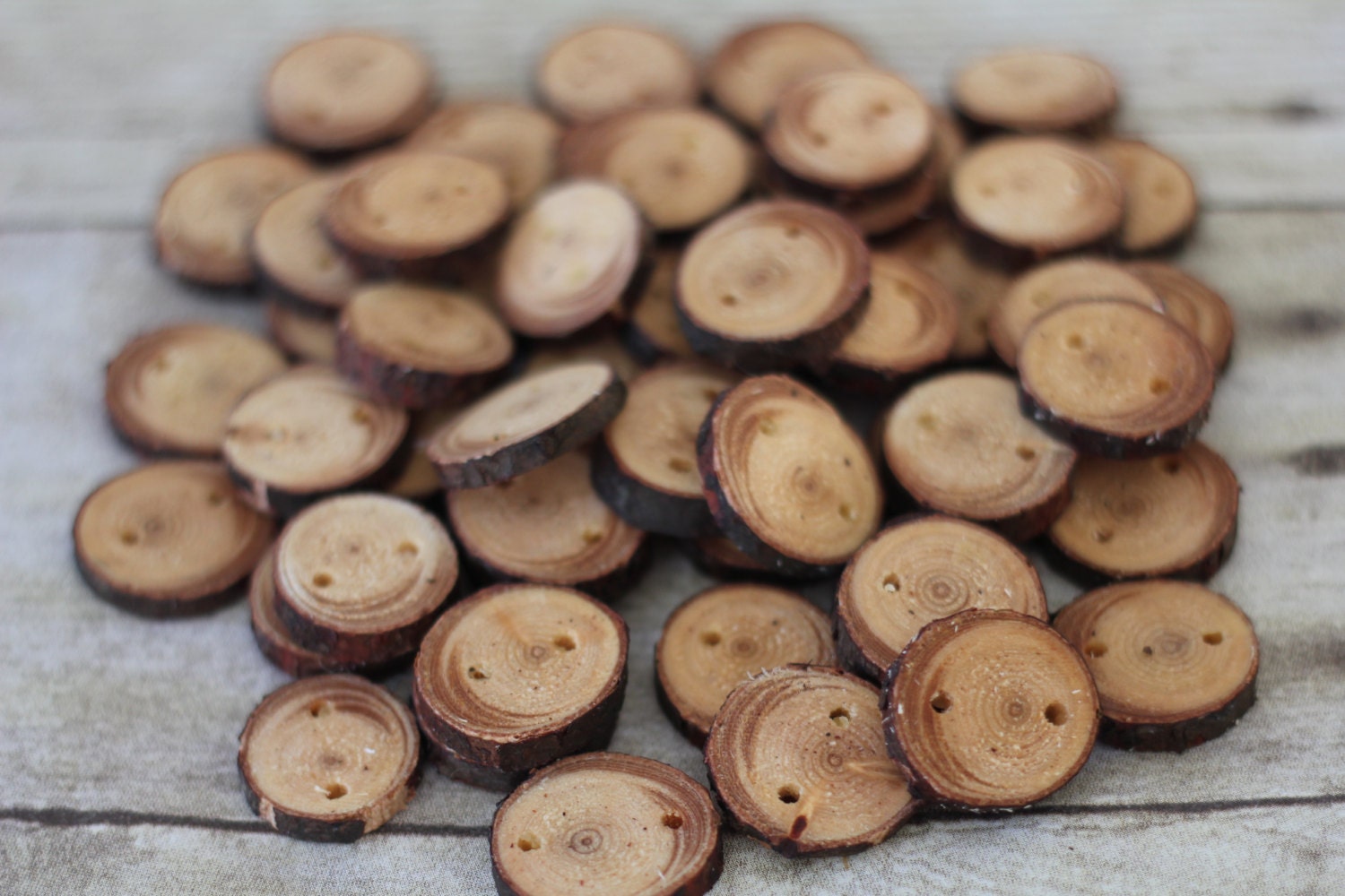 Tree Bark Buttons, Natural Wood Buttons, Choose How Many, Medium