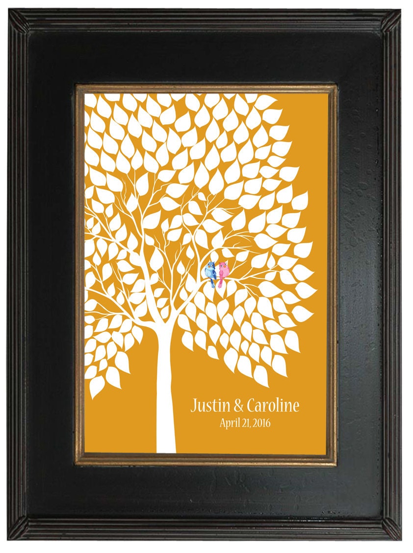 FINGERPRINT GUEST TREE, Unique Wedding Guest Book, Sugar Vine Art, An Interactive Art Print - 183 guest sign in 20x30 num.126