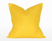 26" x 26" Decorative Throw Pillow / Accent Cushion Cover (Indoor) (Light-Weight Yellow Solid)