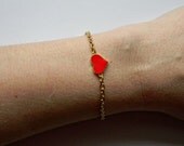 You have My Heart Red Heart Bracelet Custom Length Perfect for Valentine's Day