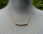 Simple & Beautiful Twisted Gold Tube Necklace Custom Length