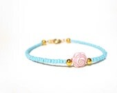 Girls Rose Bracelet, Beaded Childrens Bracelet, Flower Girl Bracelet, Childrens Jewelry UK