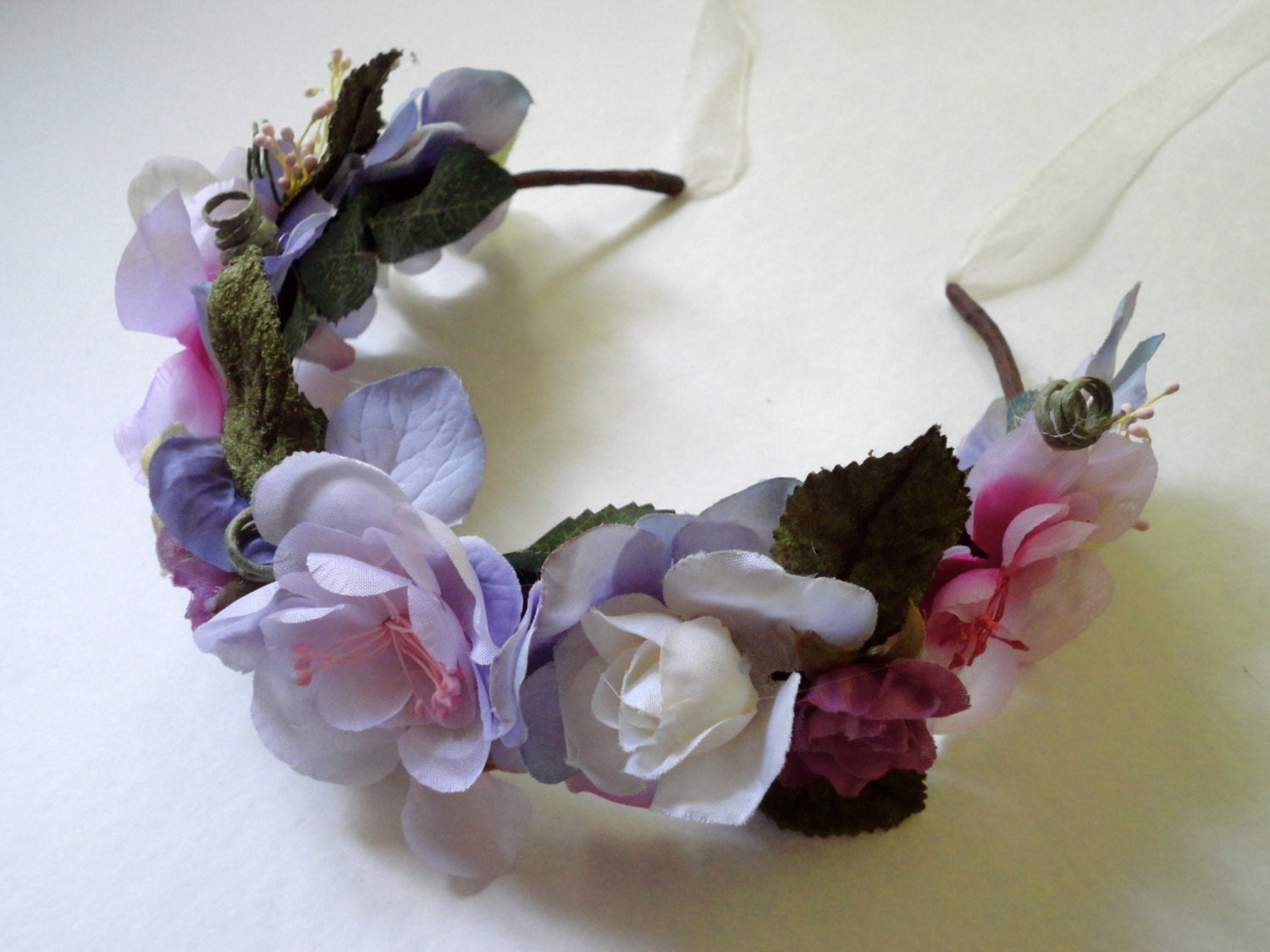Flower Crown Hair Wreath, Bridal Hair Wreath