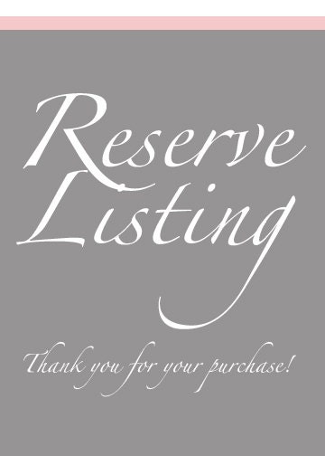 SPECIAL LISTING for Missy