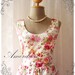 Summer Floral Dress Floral Princess Vintage Inspired Pink Rose Dress Tea Dress Party Cocktail Wedding Birthday Dress -Size S-M-