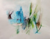 Expressionist Abstract Painting Contemporary "Pools and Shadows 2"
