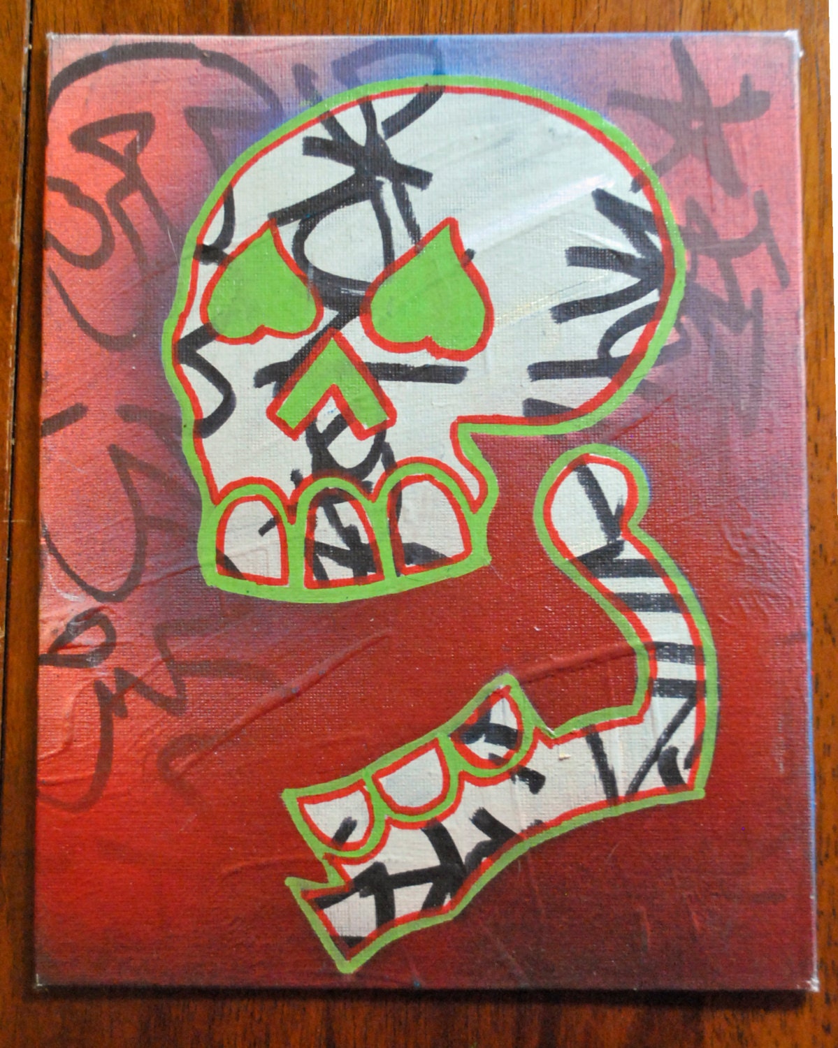 Skull II- 8x10 canvas panel