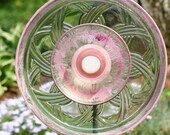 Glass Plate Garden art  Yard art Sun Catcher  on Etsy