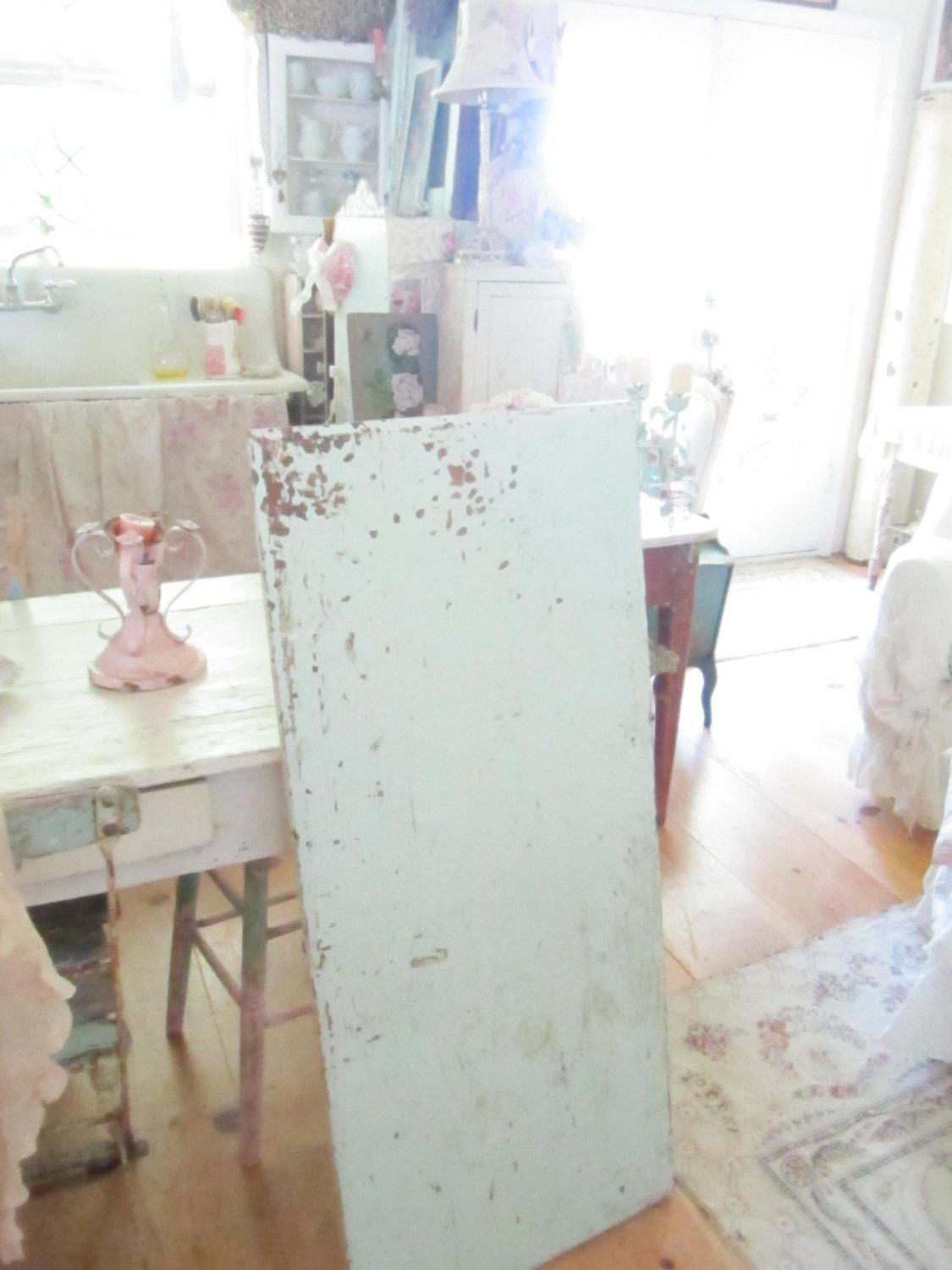 Shabby chic  Vintage wood farm table top shabby chic french farm house
