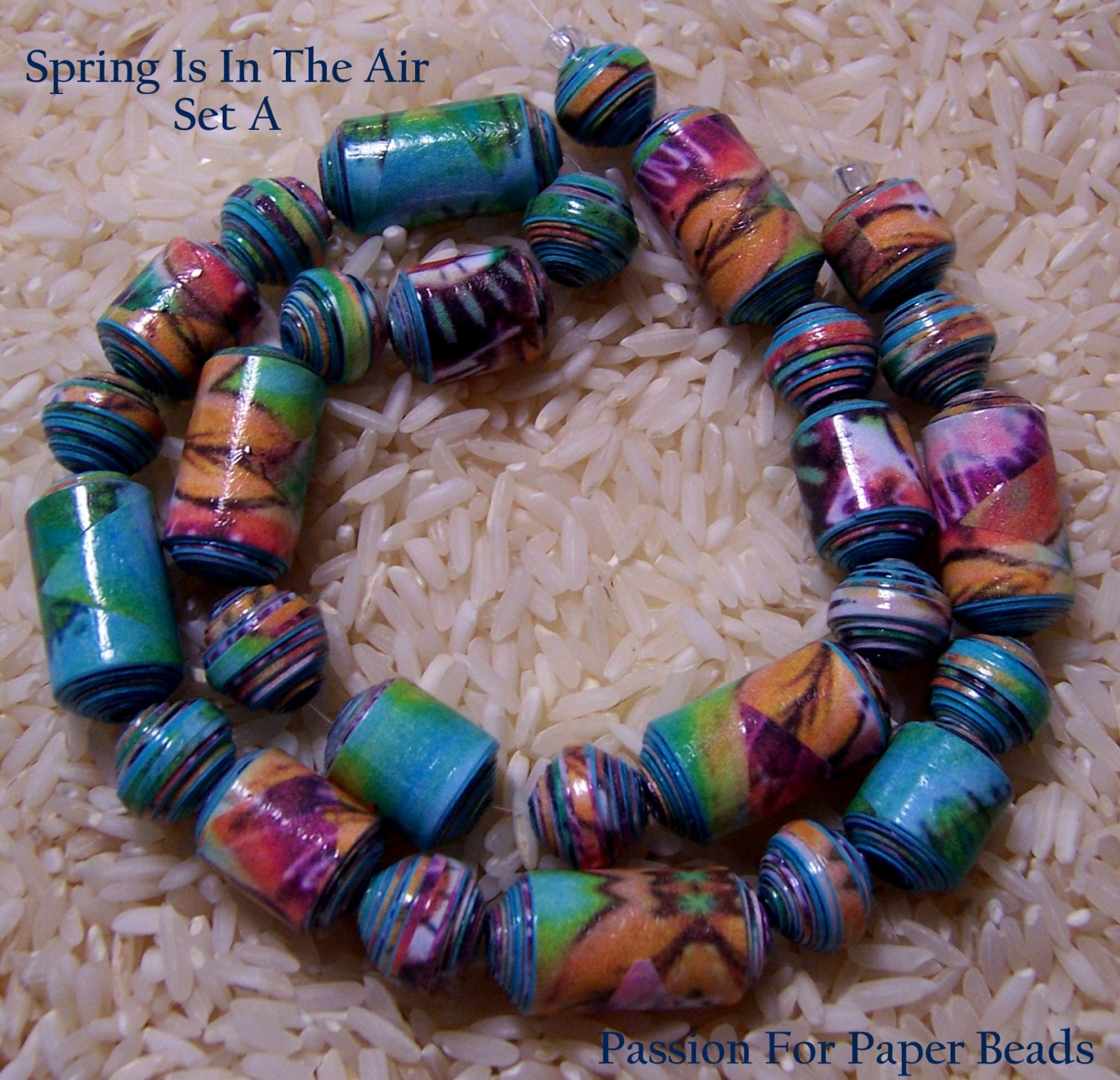 Paper Beads- Spring Is In The Air Set A