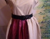 TMD: Pink metallic  patent leather and cream Italian  LAMBSKIN baby doll off shoulder urban new age runway fashion. med lg 10 12    tmd150