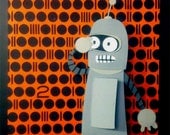 Bender's Binary Dreams - Futurama Shadowbox
