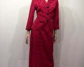 Vintage 1940s Suit // A SPADES A SPADE // Raspberry Suit // M/8