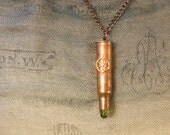 Bullet Pendant, Copper Bullet Pendant, Nautical-theme Pendant, Ship Wheel Bullet Pendant, Upcycle-Eco Friendly Jewelry, OOAK, Indie Made