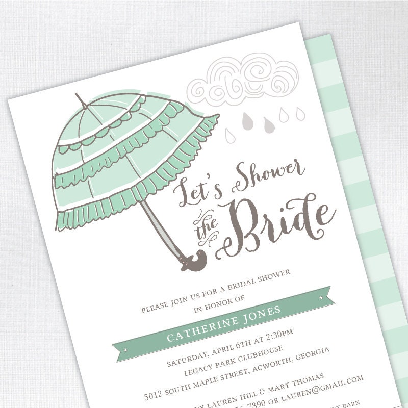 Shower The Bride Bridal Shower Invitation - Custom Wedding Shower Invite Il_170x135