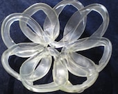 CLEAR RECYCLED BOTTLES made into bowls, home decor, eco friendly and green, candle holder