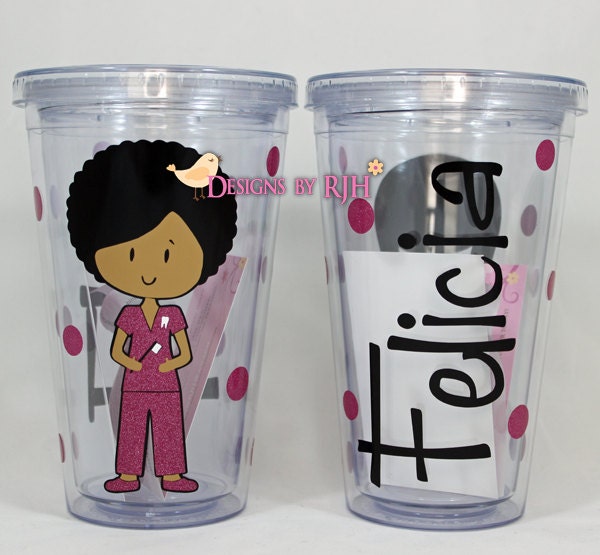 Personalized Nurse Tumbler -  Travel Cup - Nurse's Week - Choose Your Nurse Style and Colors - Great Gift