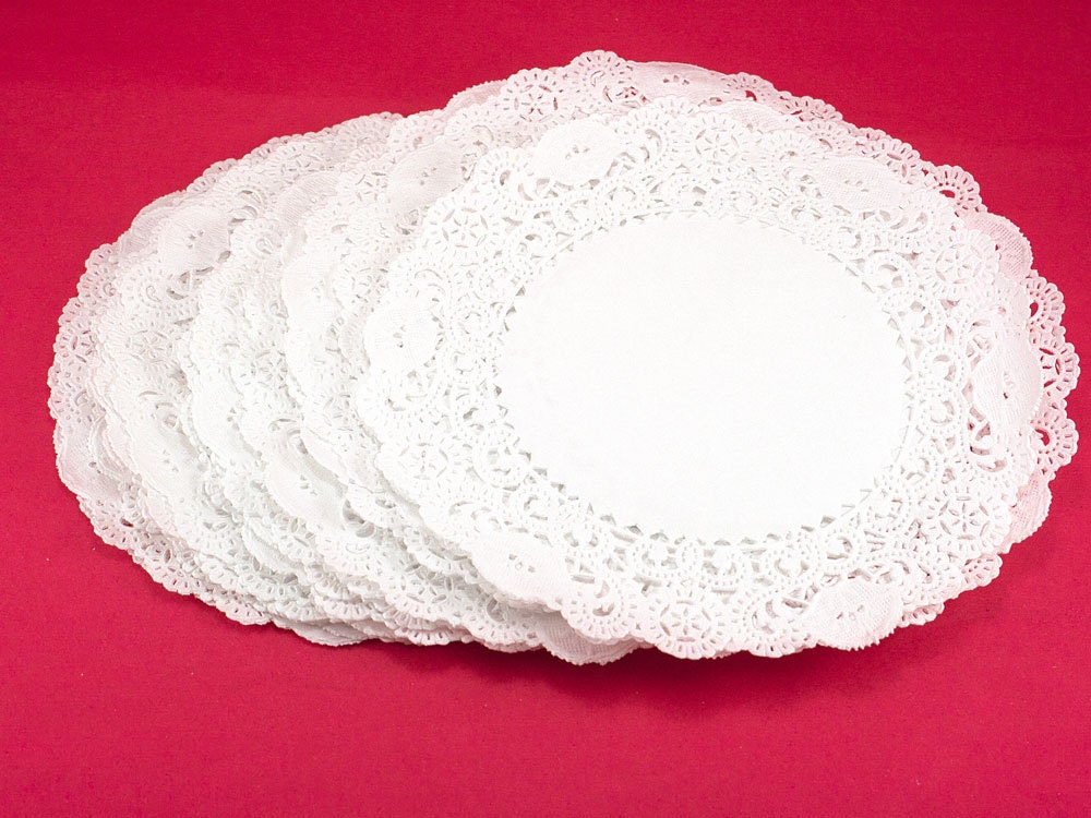 20 6 inch White Paper Doilies Brooklace Lace