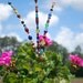 Baby Beaded Blossom  -- Garden Glass Art  --   Glass Flower Sculpture