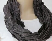 Silk scarf, Infinity Scarf, Sari scarf, Loop Scarf
