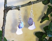 Violet Cascade Silver Earrings