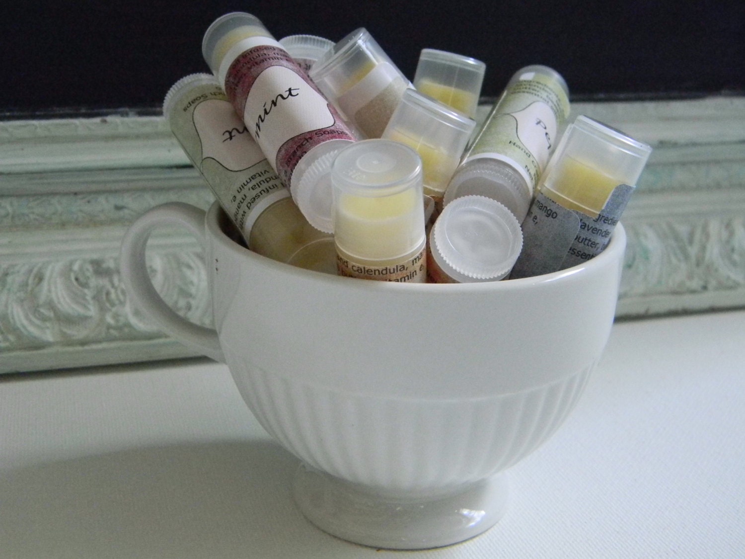 Peppermint Lip Butter --  infused with lavender, calendula and lemon balm, On a Branch Soaps