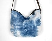 Indigo Dyed Cross Body Bag Large