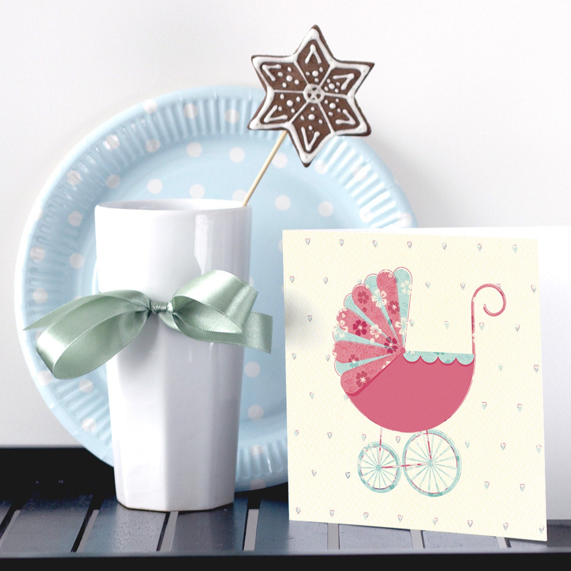 It's a Baby Girl card set of 10 aimed for baby shower or other baby girl occasion