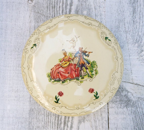 Sweet Vintage SHABBY CHIC Keepsake Tin / Trinket Box
