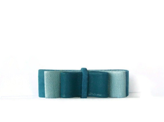 Turquoise,teal,suede,gros Grain,Leather Bow Shoe Clips