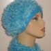 Knit  Hat  Pink.Turquoise Light.Faux Fur.Ready  to  ship.Select  your  color.