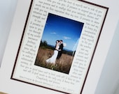 Wedding Gift, Bridal Shower Gift, Anniversary Gift, Personalized Photo Mat with your song lyrics, vows, poem, etc., Wedding Gift for Parents