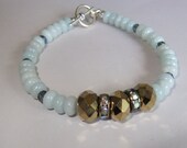 Amazonite and Crystal Bracelet
