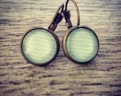 Chevron Mint Drop Earrings