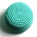 Crocheted Mini Pouf --kids' ottoman, foot stool, floor pillow - shimmery mint