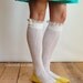 SALE Lace boot socks - Lacey Sock - Ivory boot socks - open-knit socks - Chevron patterned - lace socks (item no: 10-30)