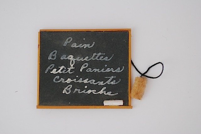Back to School Miniature Chalkboard, Made in 1950, Gift For Girlfriend, Paris, Doll House Decor, Teenie Toys, - TheNewtonLabel