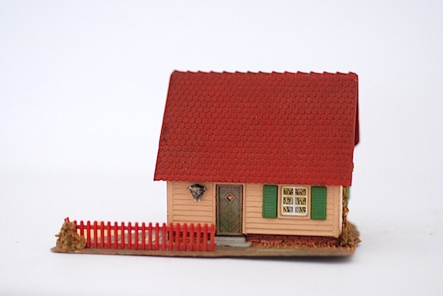 Mid Century Faller Train House, Antique Train Supplies, 1950 Home Decor, Gift For Father From Son, Plastic Train House, FALLER