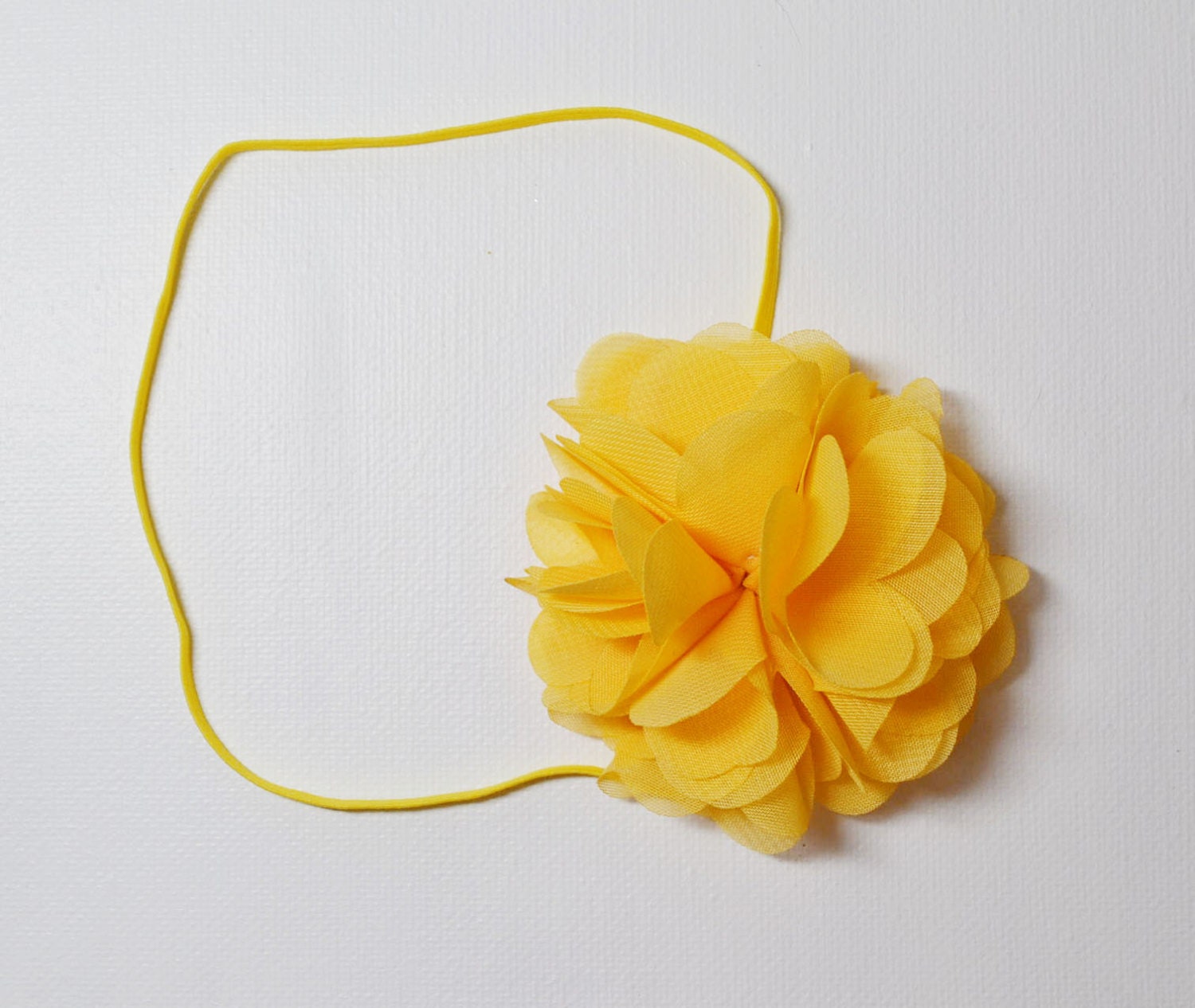 Yellow flower headband- Baby girl flower headband- newborn flower headband