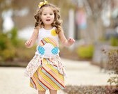 Spring Easter children girl toddler skirt Over the Rainbow polka dots  sz 12m, 18, 2tm, 3t, 4t